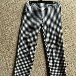 White House Black Market checkered ankle pant size 2